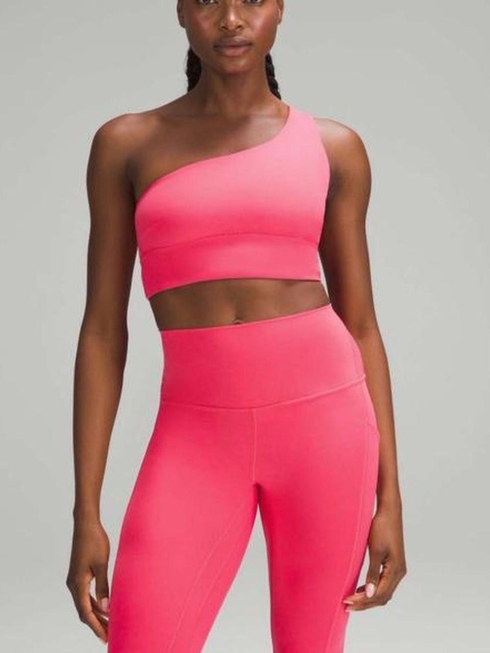 Lululemon Align Asymmetrical Bra in Lip Gloss Pink